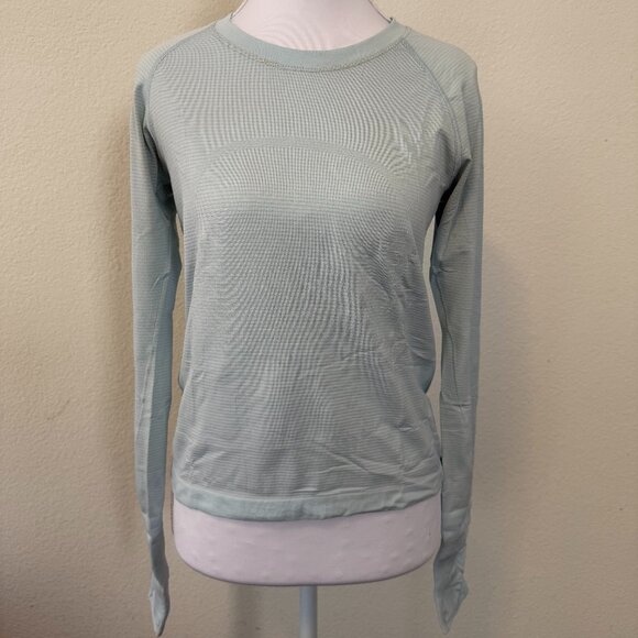 Lululemon Light Blue Long Sleeve Top | Size 6 | Comfortable & Stylish - Picture 1 of 6